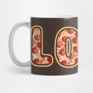 Pizza Is Love: Funny Pizza Text Design Mug